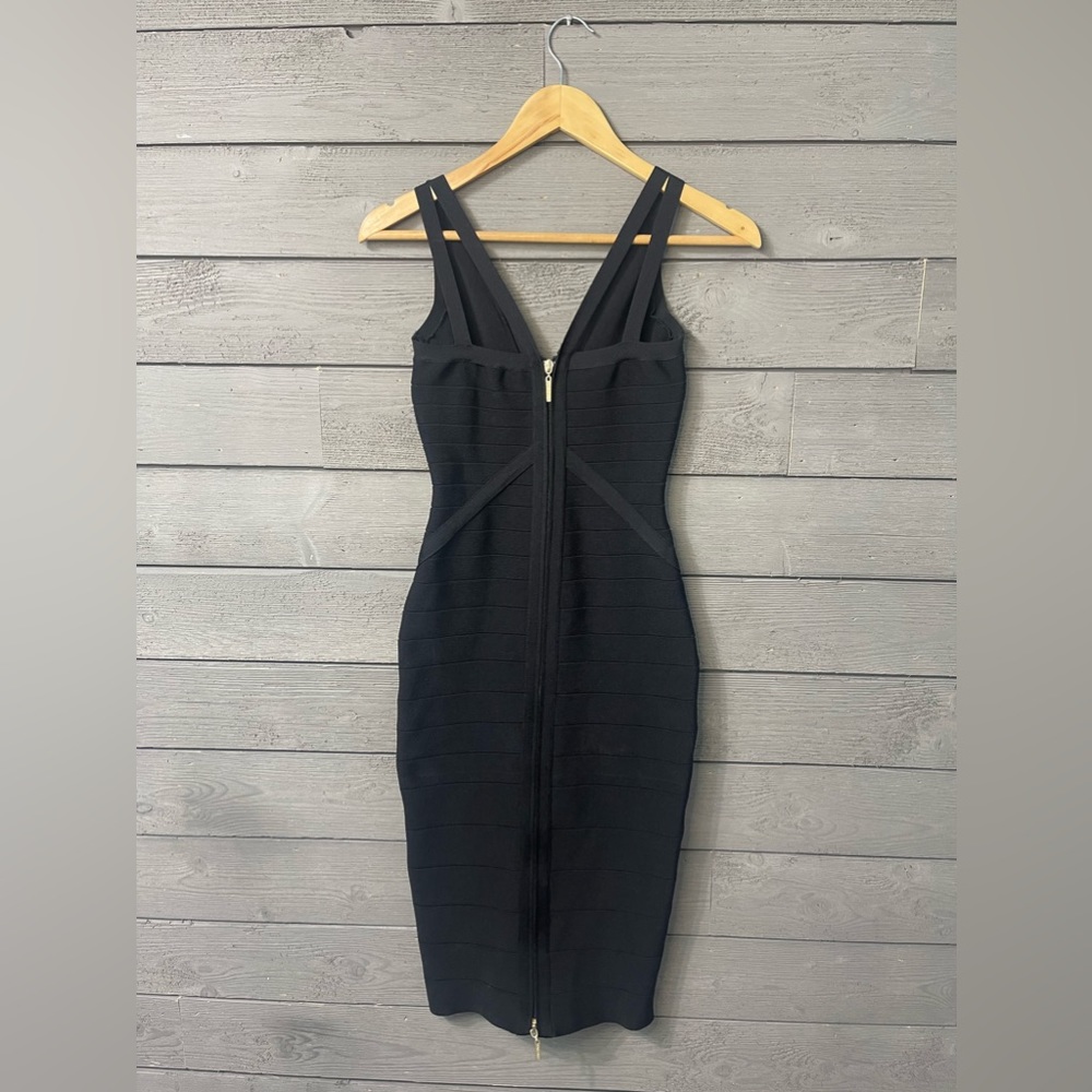 Sexy Marciano Black Paradise Bandage Bodycon Cocktail Dress Sz XS Extra Small - Picture 4 of 7